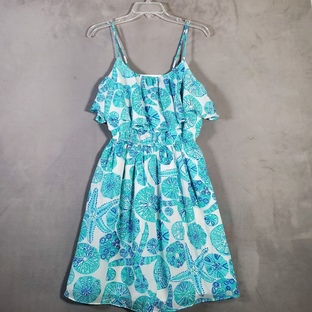 Lilly Pulitzer x Target Sea Urchin Dress Womens S Blue Resortwear Coastal Beach